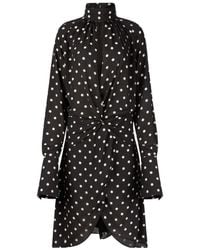 Nina Ricci - High Neck Midi Dress - Lyst