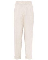 Brunello Cucinelli - Pleat-Detailing Tapered Trousers - Lyst