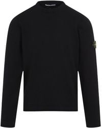 Stone Island - Logo Patch Crewneck Sweatshirt - Lyst