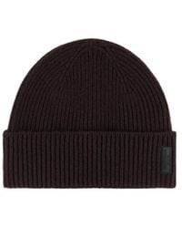 Giorgio Armani - Ribbed Cuff Beanie Hat - Lyst