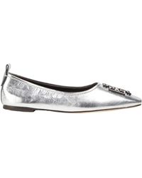 Tory Burch - Metallic Leather Ballet Flats - Lyst