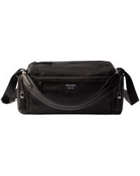 Prada - Distressed Zipped Shoulder Bag - Lyst