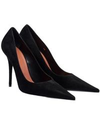 AMINA MUADDI - Solid Color Suede Pumps - Lyst