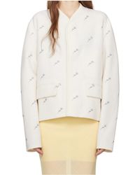 Rier - City Crop Flowers Walker Wool Casual Jacket - Lyst