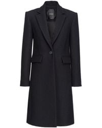 Pinko - Single-Breasted Long Sleeved Coat - Lyst