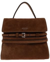 Moschino - Logo Detailed Top Handle Handbag - Lyst