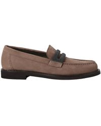 Brunello Cucinelli - Precious Clamp Penny Loafers - Lyst