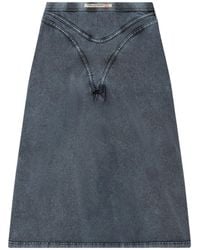 DIESEL - O-Alline Front-Detail Midi Skirt - Lyst