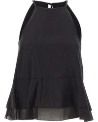 Kaos - Ruffled Sleeveless Top - Lyst
