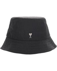 Ami Paris - Ami De Coeur Logo Plaque Bucket Hat - Lyst