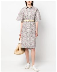 A.P.C. - Judith Floral-Print Shirt Dress - Lyst