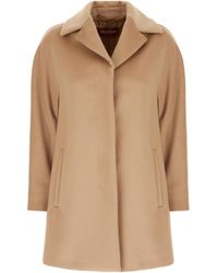 Max Mara - Lapel Long-Sleeved Coat - Lyst