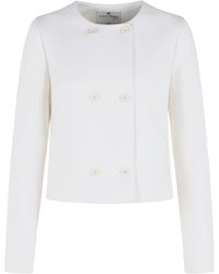 Courreges - Courrèges Double-Breasted Cropped Jacket - Lyst