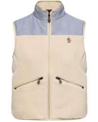 Moncler - Grenoble Teddy Chambray Gilet - Lyst