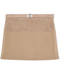 Tod's - Belted Leather Mini Skirt - Lyst