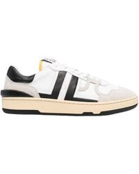 Lanvin - Panelled Lace-Up Sneakers - Lyst