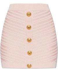Balmain - Knitted Skirt - Lyst