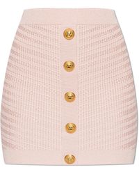 Balmain - Knitted Skirt - Lyst