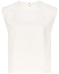 Loulou de Saison - Daika Boxy V-Neck Top - Lyst