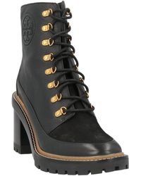 Tory Burch - Minimalist Lace-Up Ankle Boots - Lyst