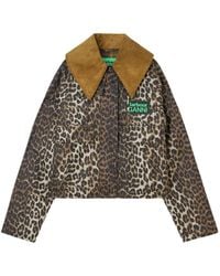 Barbour - Ganni Leopard Print Hooded Jacket - Lyst