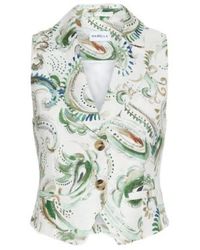 Marella - Printed Linen Gilet - Lyst