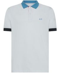 Sun 68 - Contrast Trim Polo Shirt - Lyst