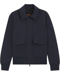 BOSS - Collared Long-Sleeved Casual Jacket - Lyst