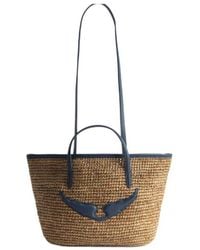 Zadig & Voltaire - Mini Wings Raffia Tote Bag - Lyst