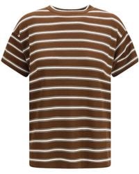 Brunello Cucinelli - Striped Crew Neck T-Shirt - Lyst