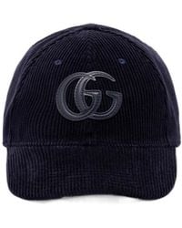 Gucci - Embroidery Velvet Baseball Hat - Lyst