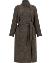 Brunello Cucinelli - Sparkling Chevron-Pattern Coat - Lyst