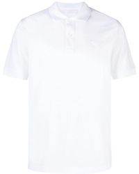 Prada - Short-Sleeved Buttoned Polo Shirt - Lyst