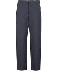 Marni - Logo Embroidered Straight-Leg Tailored Pants - Lyst