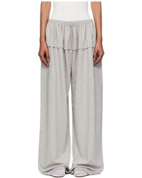 Alaïa Light Peplum Trousers in Gray | Lyst