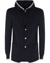 Eleventy - Layered Hooded Jacket - Lyst