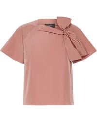 Weekend by Maxmara - Wkdrecente Tie Detailed Short-Sleeved Top - Lyst