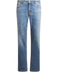 Etro - Embroidered Straight Leg Jeans - Lyst