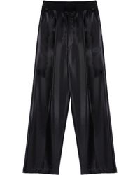 we11done - Wet-Look Wide-Leg Trousers - Lyst