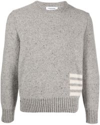 Thom Browne - Bar Crewneck Sweater - Lyst