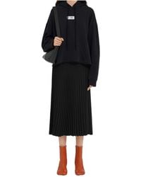 MM6 by Maison Margiela - Drawstring Raw-Hem Hoodie - Lyst