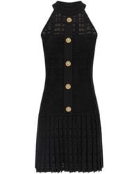 Balmain - Button Embellished Sleeveless Dress - Lyst