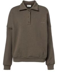 Magda Butrym - Cotton-Blend Fleece Polo Sweater - Lyst