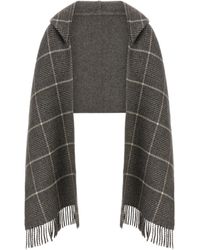 Brunello Cucinelli - Prince Of Wales Double Cloth Scarf - Lyst