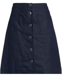 Tory Burch - Solid-Color Linen A-Line Skirt - Lyst