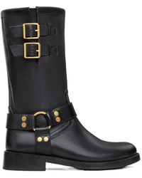 Celine - Biker Mid Boot With Harness - Lyst