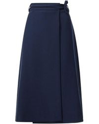 Ottod'Ame - Ottod'Ame Belted Wrap Midi Skirt - Lyst