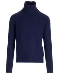 Ami Paris - Ami De Coeur Roll Neck Knitted Jumper - Lyst