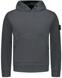 Stone Island - Compass-Patch Cotton Hoodie - Lyst