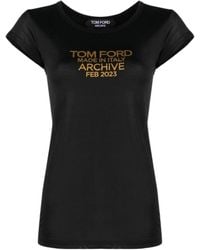 Tom Ford - Logo Printed Crewneck T-Shirt - Lyst
